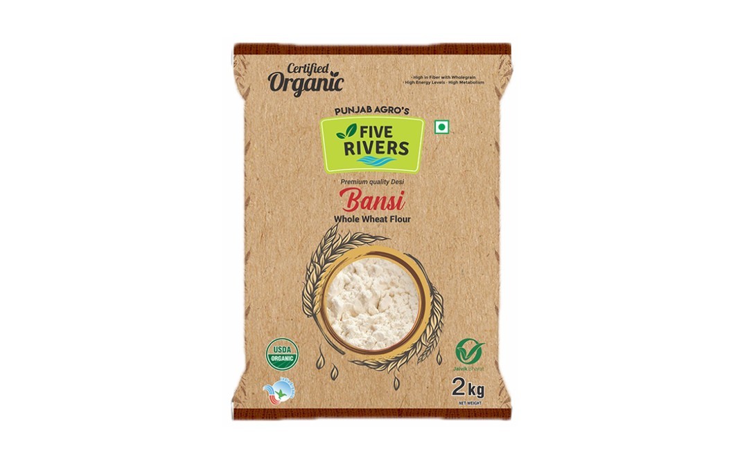 Five Rivers Bansi Whole Wheat Flour    Pack  2 kilogram